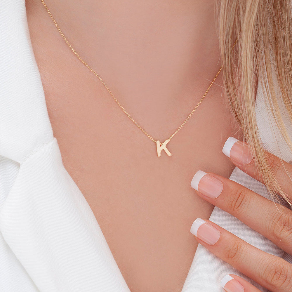 Custom Initial Necklaces - Solid 14K | 18K Gold