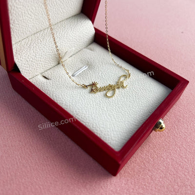 Custom 14K Gold Necklace Personalized 18K Gold Necklaces For Gifts
