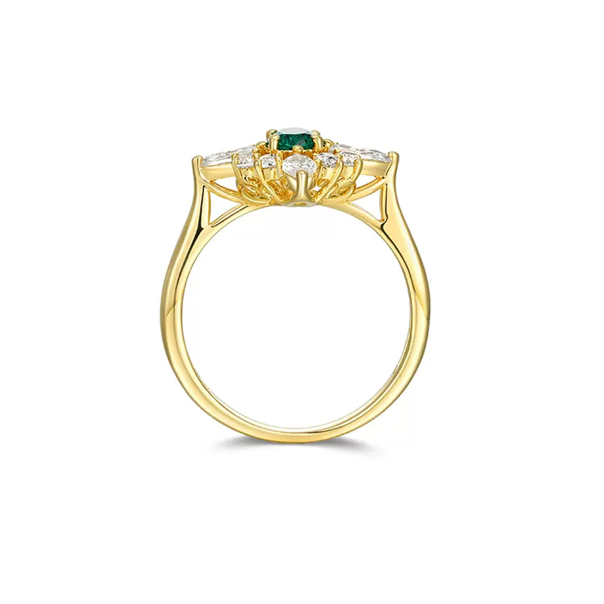 Siliice Jewelry - Emerald Series  Ring - Green Lab-grown Gemstones Ring For Women