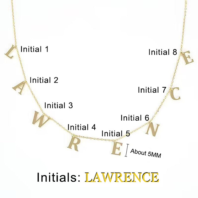 Mini Hanging Spaced Letter Name Necklace - Sold 14K | 18K Gold