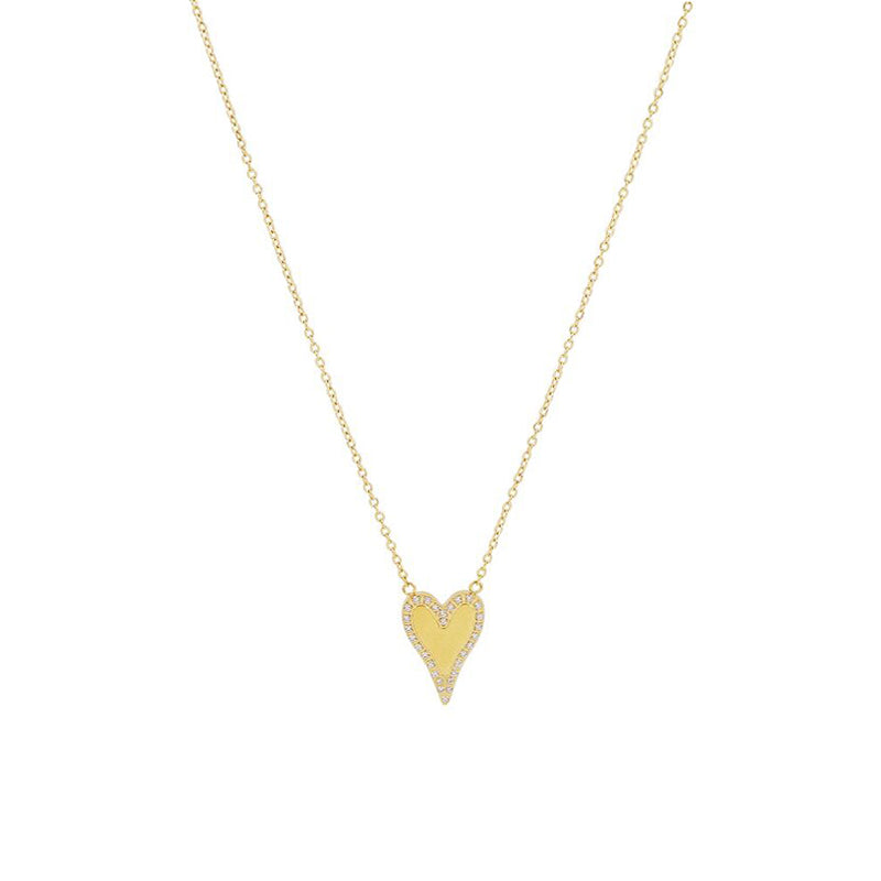 Love Zircon Necklace - 14K Solid Gold
