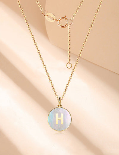 Custom Letter Diamond Necklace - Solid 18K Gold
