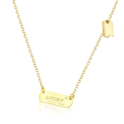 Solid 14K Gold Lucky Necklace