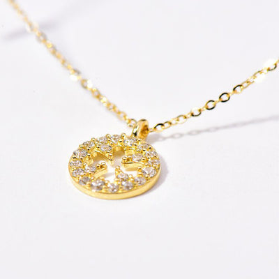 Solid 14K Gold Lucky Clover Necklace