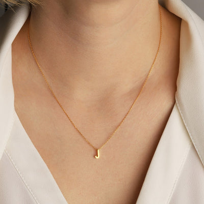 Dainty Initial Necklace, Gold Custom Initial Necklace