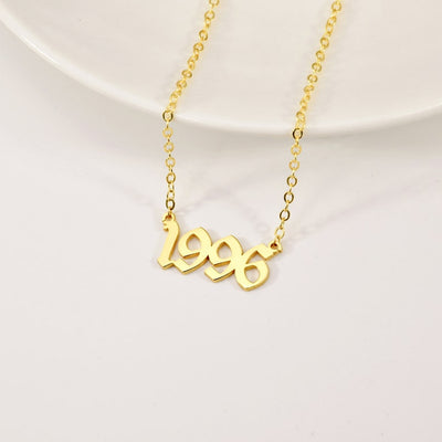 Custom Year Necklace, Personalized Birth Year Necklace, Custom Date Necklace, New Year Necklace, Number Necklace